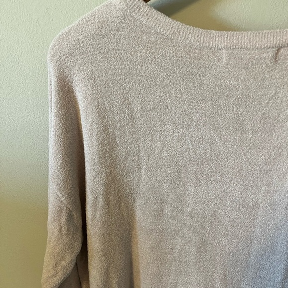 Barefoot Dreams Sweater Size Large Pink CozyChic Ultra Lite Crew Neck Pullover - Picture 4 of 8